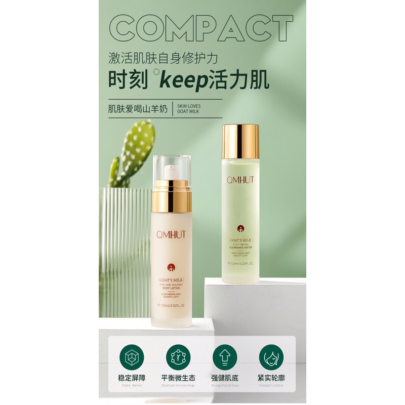 Bộ đôi sữa dưỡng da và Toner nuôi dưỡng da san chắc làm đều màu da giảm nám