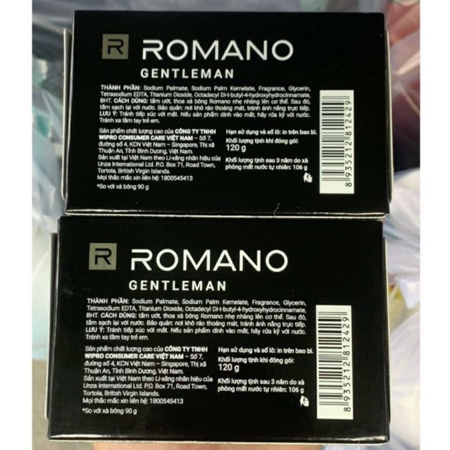Xà Bông Cục Romano 90g Hương Thơm Nam Tính Lịch Lãm