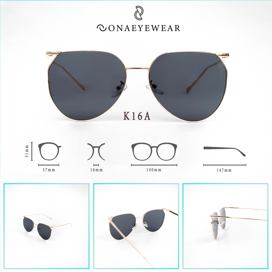 Kính râm - SONA EYEWEAR - Bản Cao Cấp  Nữ, Tròng Polycarbonate Gọng Kim Loại, Chống tia UV400