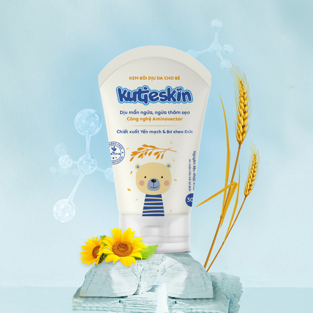 Kutieskin 30gr  - dịu mẩn đỏ, dịu vết ngứa, hăm da, muỗi đốt, côn trùng cắn