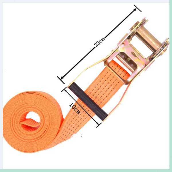 Dây chằng hàng tăng đơ GOGINDSHOP bản 25mm tải 800kg móc J - Chất liệu dây 100% polyester, màu cam dài 3M