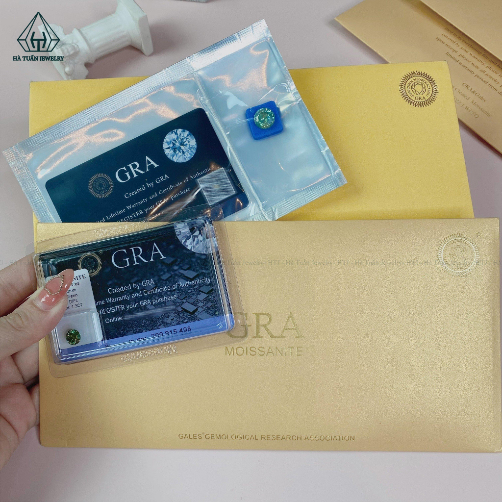 Đá nhân tạo Moissanite xanh lá 161 giác cắt MG161