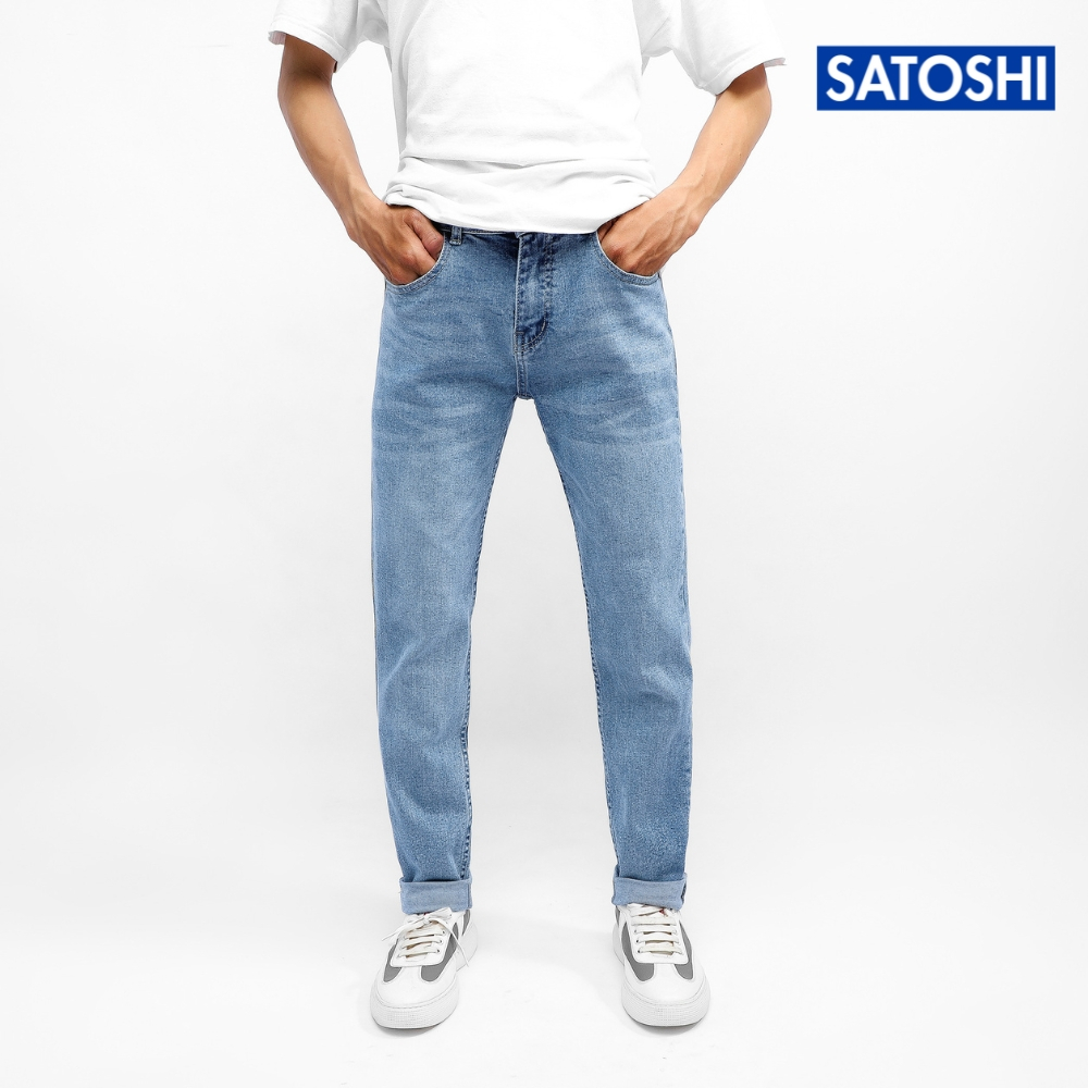 Quần Jean nam Satoshi SAQJ70 Cerulean Slimfit tôn dáng, trẻ trung , chất liệu co giãn ít