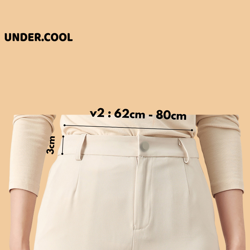 Quần ống suông rộng nữ lưng cao UNDERCOOL vải cao cấp dài culottes,dáng tây công sở đi làm đi chơi