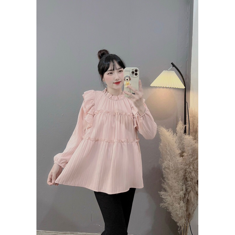 Áo bầu thu đông,dáng baybidon chất gân thô