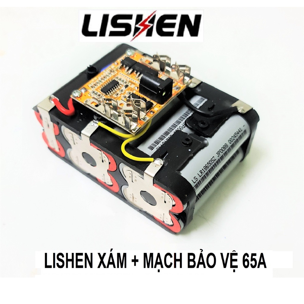 Pin makita 5S 21V cell Lishen Xám 2500mAh Đóng sẵn + Mạch bảo vệ 65A