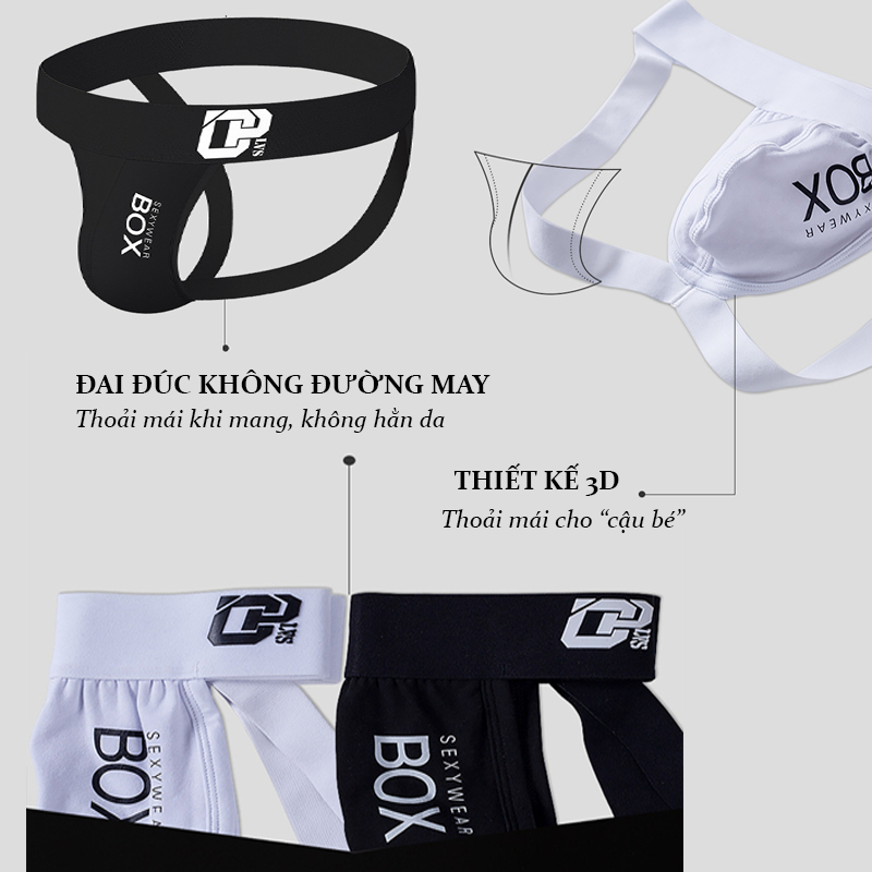 Quần Lót Dây Nam Nâng Mông BOX - Jockstrap BOX Thời Trang