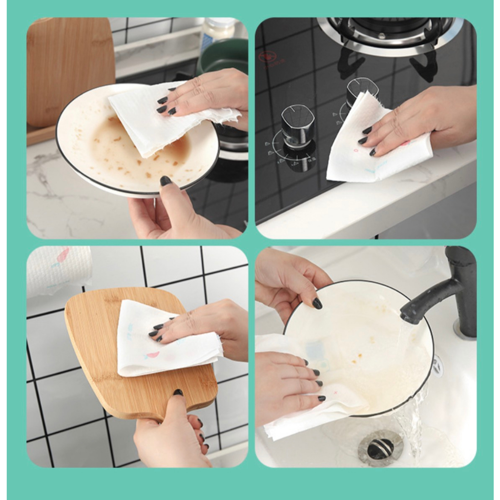 Cuộn khăn mặt suziko lau nhà bếp chén đĩa K16