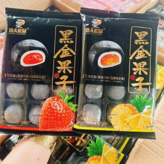 Bánh Mochi Lạnh Nhân Kem Trái cây Đài Loan Khay 12 Cái 180g Ăn Vặt Tiểu Muội