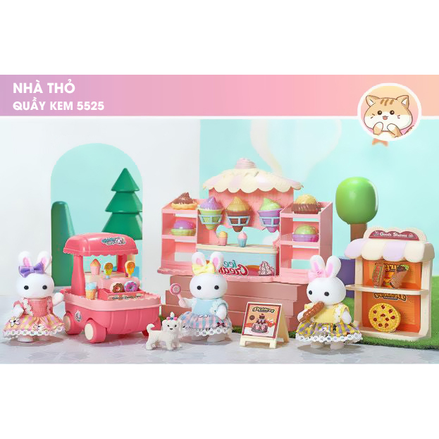 Mô Hình Đồ Chơi Nhà Của Thỏ, Lâu Đài Búp Bê, Công Chúa - Nhiều Mẫu