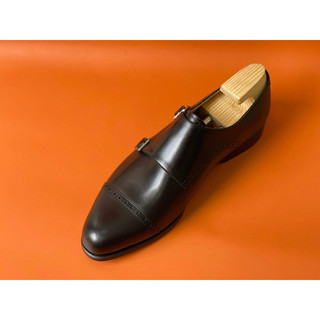 Giày Double Monkstrap - Phom R - Mũi tròn - Da bê Ý - Đế khâu Blake