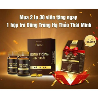 Đông trùng hạ thảo thái minh thượng hạng lọ 30 viên - 100% nấm đông trùng quả thể