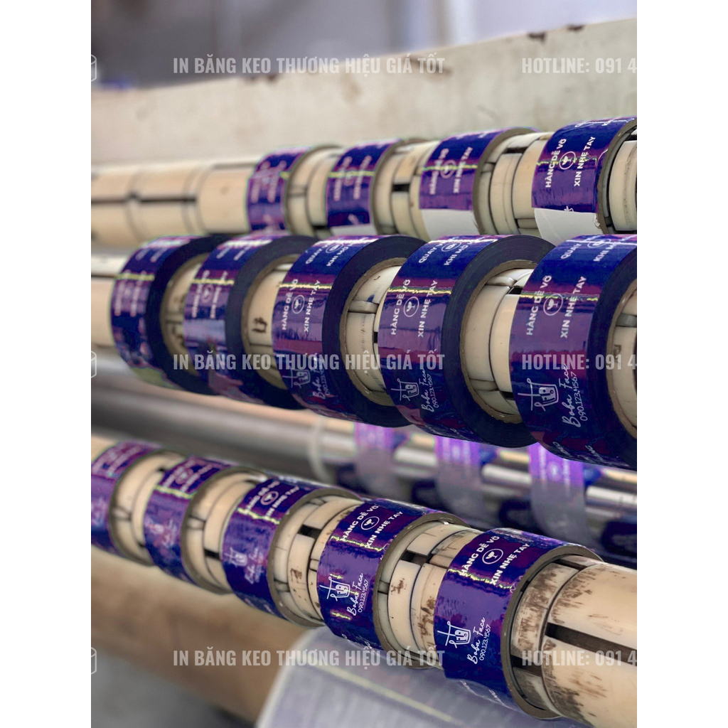 BĂNG KEO IN logo, in chữ theo yêu cầu số lượng 600 cuộn