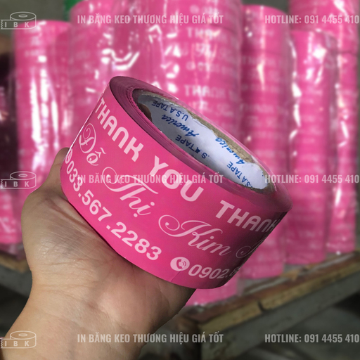 BĂNG KEO IN logo, in chữ theo yêu cầu số lượng 600 cuộn