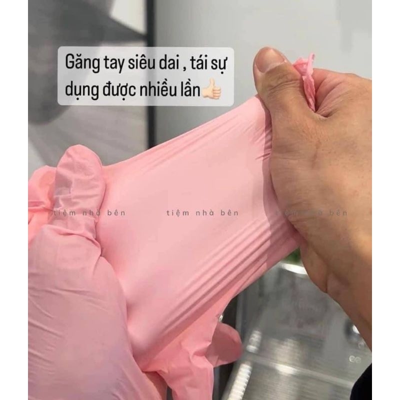 Găng tay cao su Qitu 30 chiếc làm nhà bếp siêu dai rửa chén bát dài dai bền dày size S chống hóa chất giá rẻ hồng