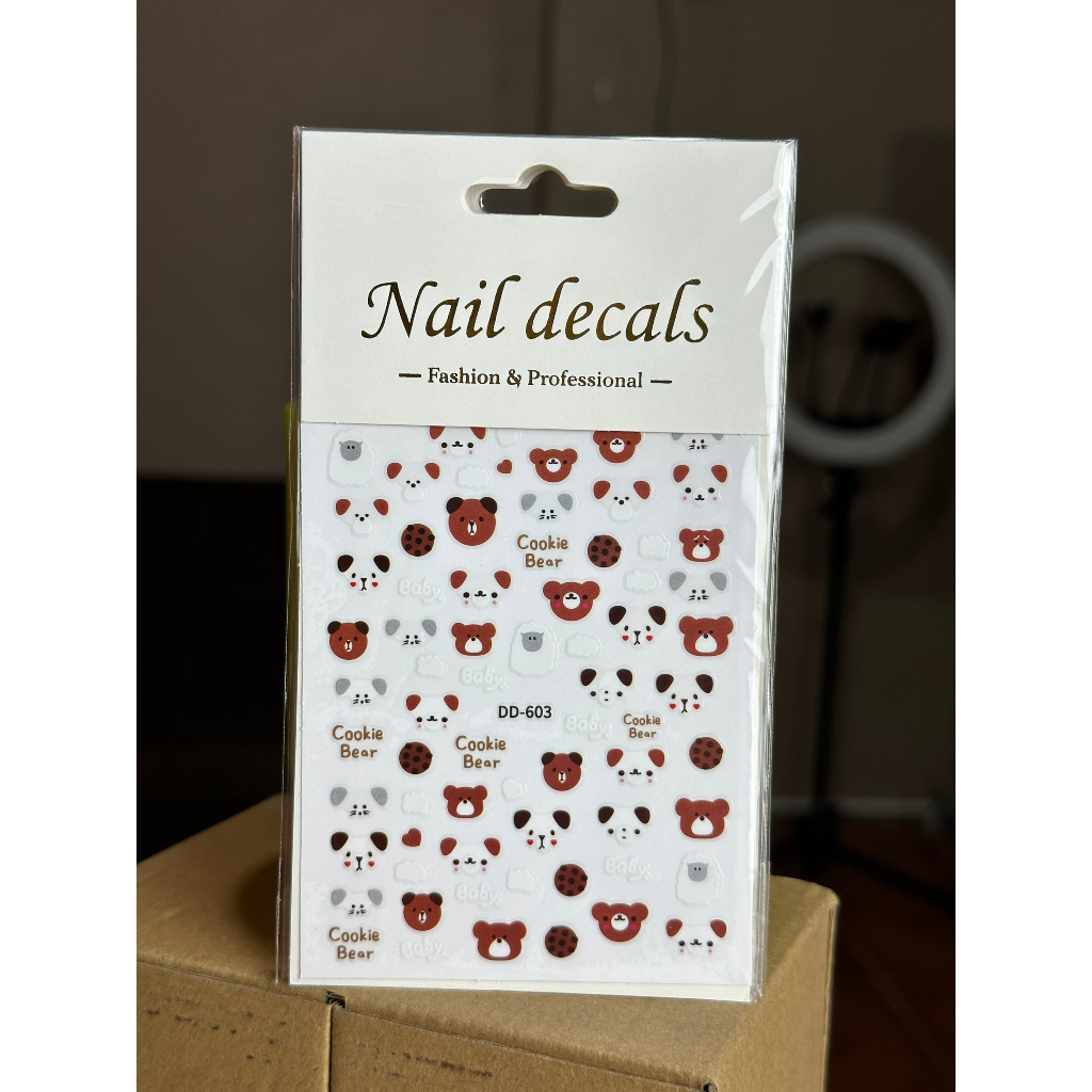 Miếng dán móng tay 3D nail sticker chủ đề họa tiết