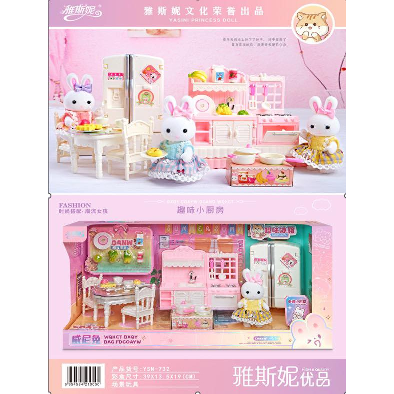 Mô Hình Đồ Chơi Nhà Của Thỏ, Lâu Đài Búp Bê, Công Chúa - Nhiều Mẫu