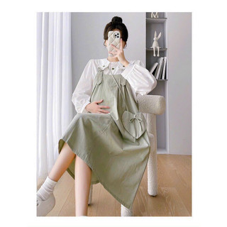 váy bầu thu đông , yếm cả sét