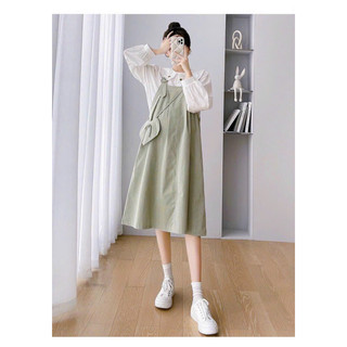 váy bầu thu đông , yếm cả sét