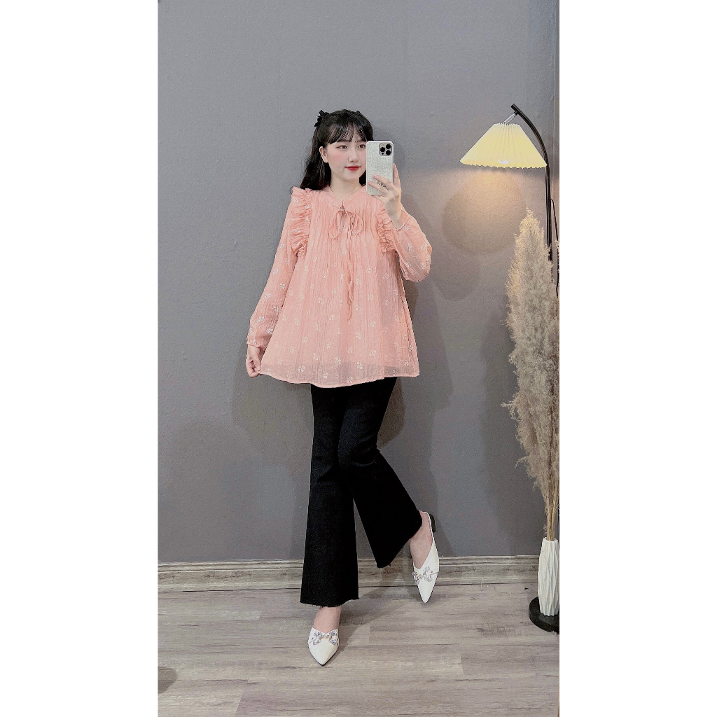 Áo bầu siêu hot, freesize từ 43-68kg☘️ áo bà bầu cao cấp chất đũi siêu mát siêu mềm ko nhăn