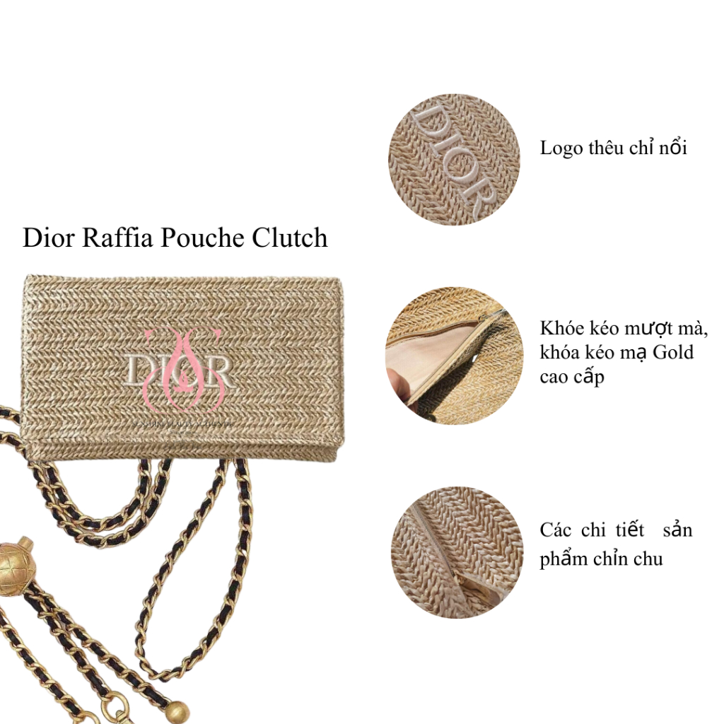DIOR Raffia Cluth _ Túi Cói Gift tặng phiên bản giới hạn