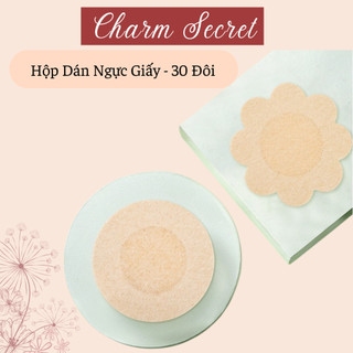 Miếng dán ngực nhu hoa giấy siêu dính, dán ti, đầu ngực giấy hoa hộp 60 miếng - nhg
