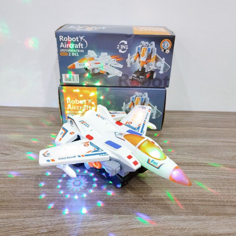 Máy bay biến hình robot cảm biến tránh chướng ngại vật cho bé