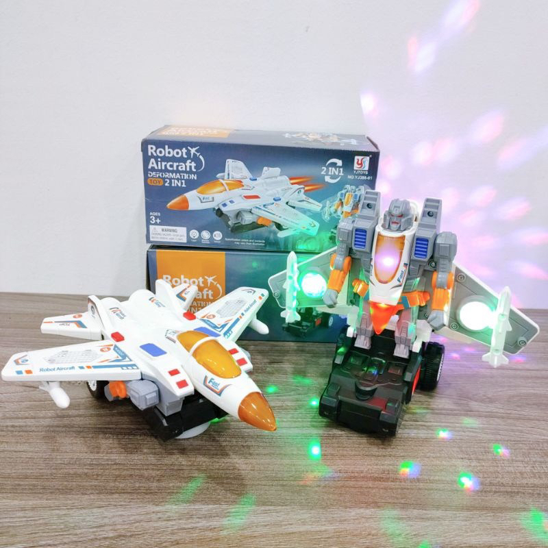 Máy bay biến hình robot cảm biến tránh chướng ngại vật cho bé
