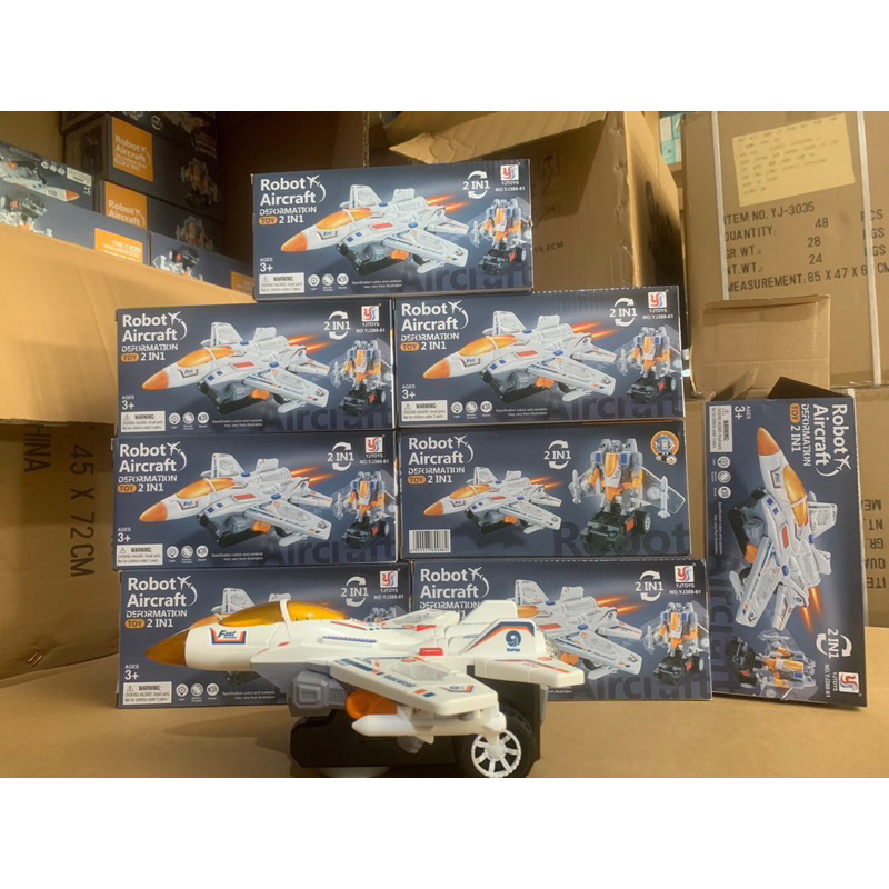 Máy bay biến hình robot cảm biến tránh chướng ngại vật cho bé