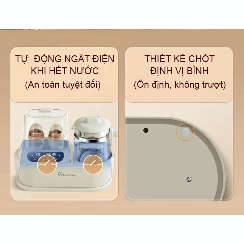 Mamahome Máy Hâm Sữa Đa Năng 5 In 1 - Tiệt Trùng Vi Khuẩn 100% - Máy Đun Nước -Giữ Ấm Bình Sữa Máy hâm sữa