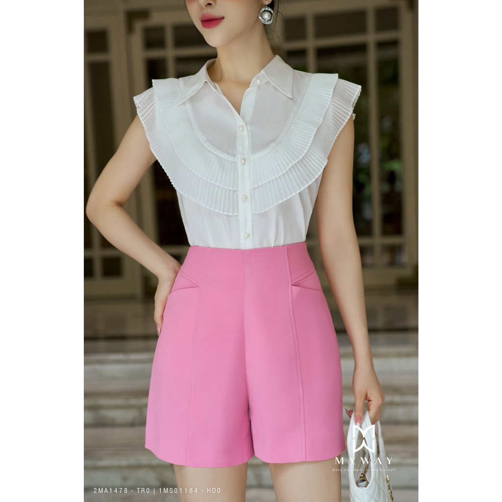 Áo Sơ Mi Nữ MY WAY Tay Cánh Tiên Sang Trọng 2MA1478