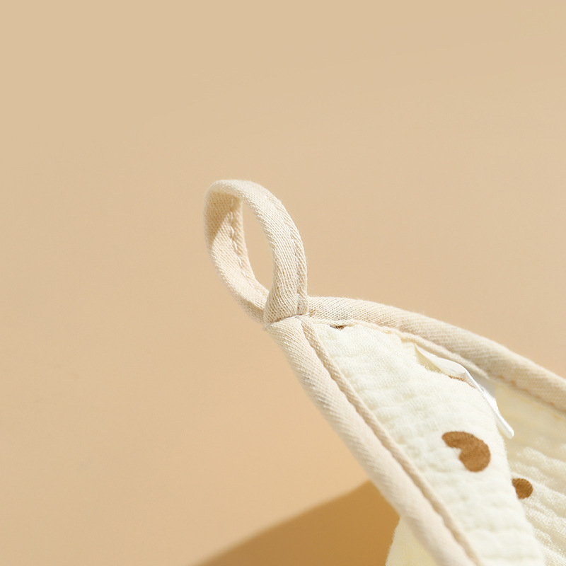 Khăn sữa cho bé 4 lớp vải muslin kích thước 25cm x 25cm có móc treo, khăn mặt xô cho bé mềm mại thấm hút tốt