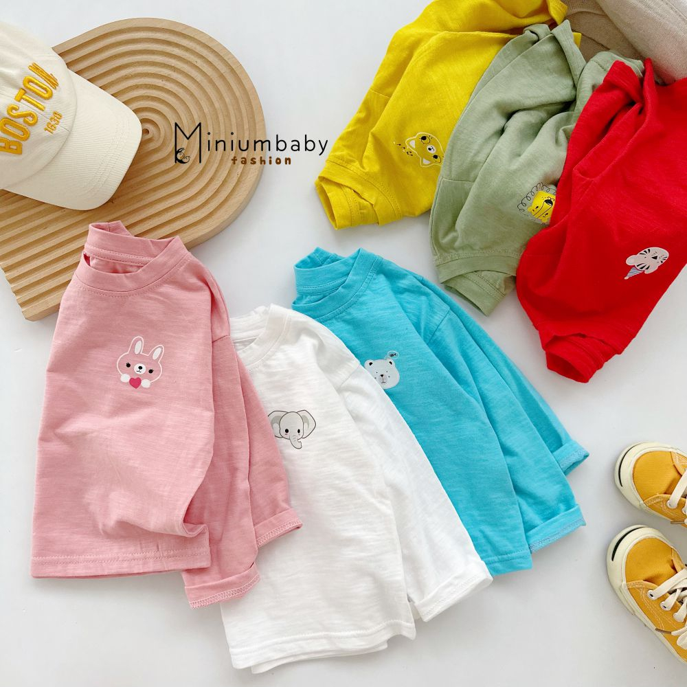 Áo thu đông cho bé chất cotton mềm mịn thoáng mát, bé mặc ở nhà đi chơi Miniumbabyfashion A1654