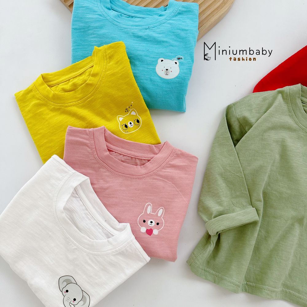 Áo thu đông cho bé chất cotton mềm mịn thoáng mát, bé mặc ở nhà đi chơi Miniumbabyfashion A1654