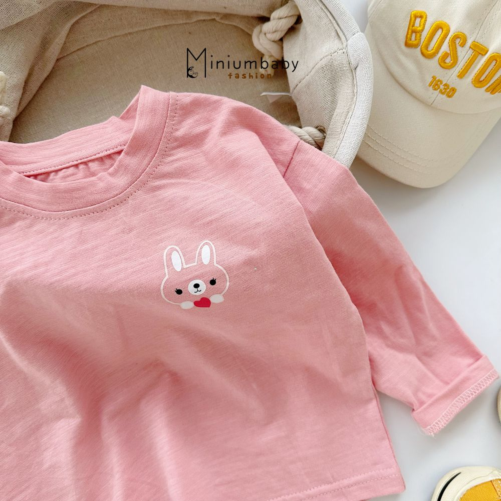 Áo thu đông cho bé chất cotton mềm mịn thoáng mát, bé mặc ở nhà đi chơi Miniumbabyfashion A1654