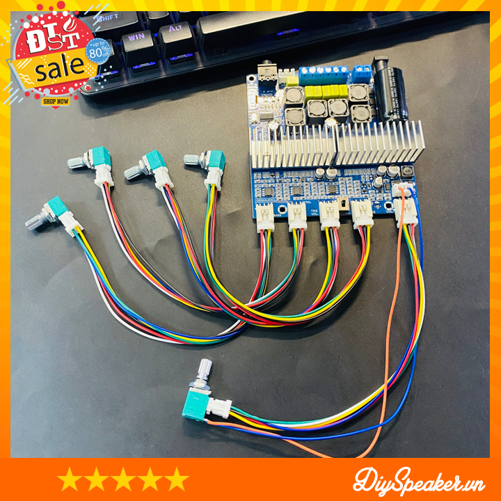 Mạch khuếch đại âm thanh Gemaudio TPA3116D2 2.1 2x50W+1x100W bluetooth 5.0