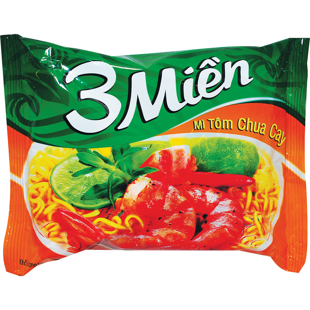Mì 3 Miền Tôm Chua Cay (Combo 10 gói)