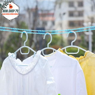Dây treo quần áo thông minh nhiều lỗ móc đa năng, Dây phơi đồ gấp gọn làm bằng dây cước nhựa dẻo dai bền chắc