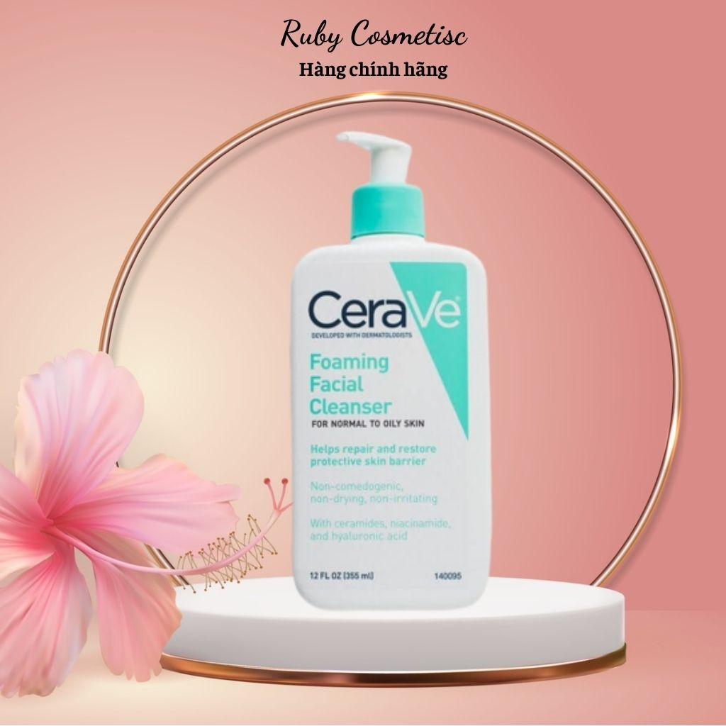 Sữa Rửa Mặt Cho Da Dầu Cerave Foaming Facial Cleanser For Normal To Oily Skin Xanh Ngọc 236ml