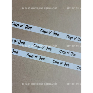 Băng keo màu IN LOGO, IN CHỮ size nhỏ 12mm, 15mm, 18mm, 20mm, 24mm