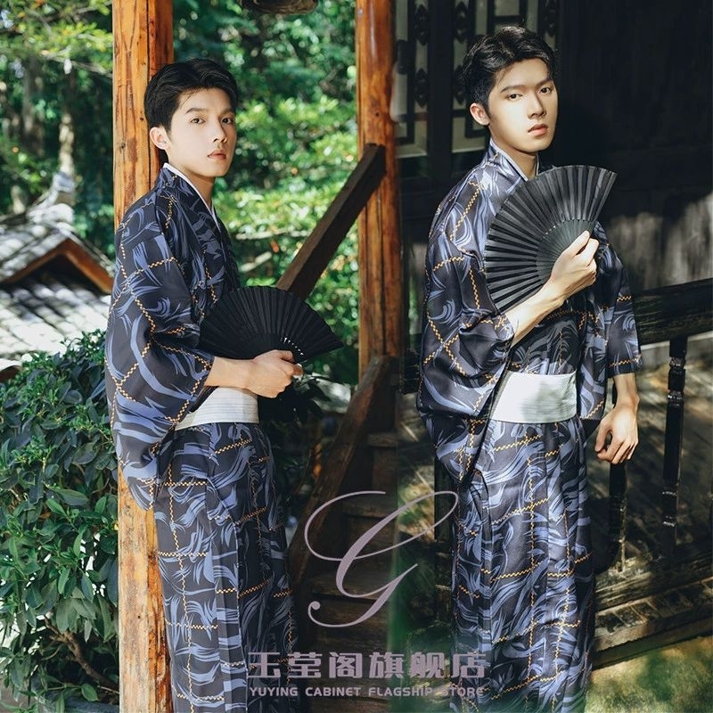Trang phục truyền thống kimono yukata nam Nhật Bản, trang phục chụp ảnh
