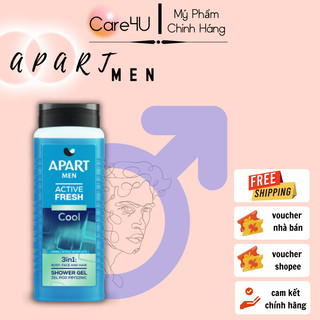 Sữa tắm gội nam giá tốt 3 in 1 mát lạnh sảng khoái 500ML Apart Men
