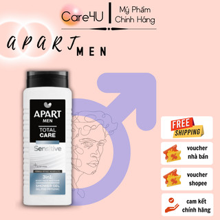 Sữa tắm gội cho nam 3 in 1 chăm sóc da nhạy cảm 500ML Apart Men