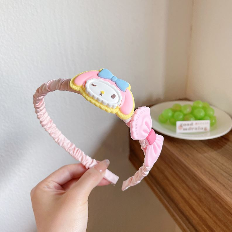 Cài tóc bọc vải cho bé gái đính hình dễ thương siêu mềm cho bé