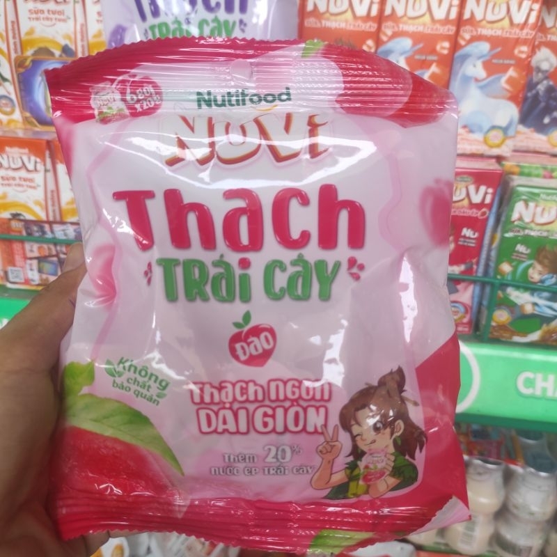 Thạch trái cây Nuvi dai giòn gói 120g