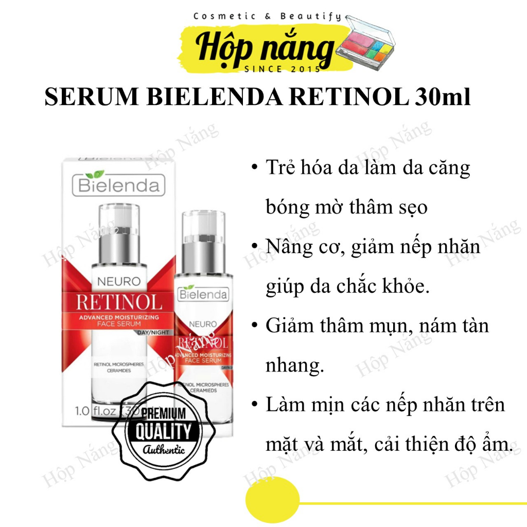 Serum Bielenda Retinol Neuro trẻ hoá da , làm căng bóng, mờ thâm sẹo