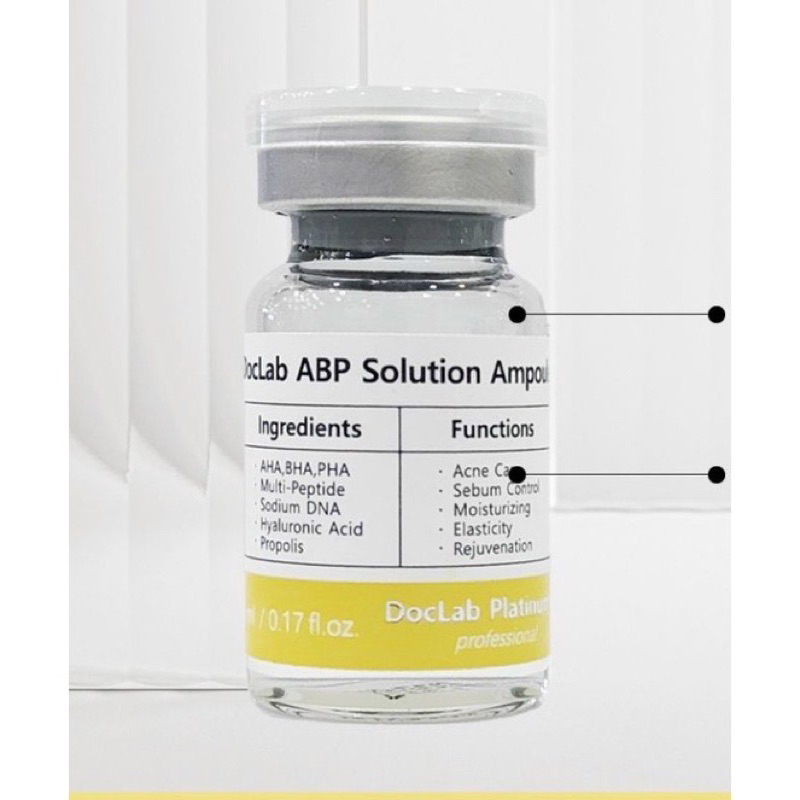 Lẻ 1 ống Tế bào gốc Mụn DOCLAB ABP Sodium Ampoule là vị cứu tinh giải quyết mọi vấn đề băn khoăn lo lắng về MỤN