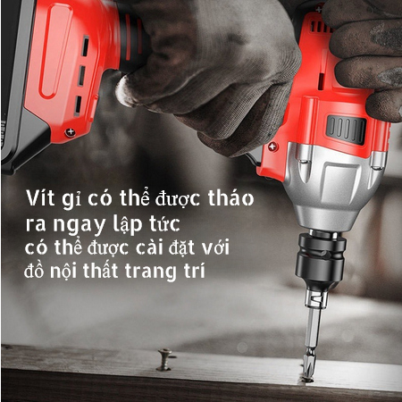 Máy Siết Bulong BOSCH 1599V, đầu 2 trong 1 - Bulong 3 Đèn Led Trợ Sáng - Máy bắn bulong không chổi than