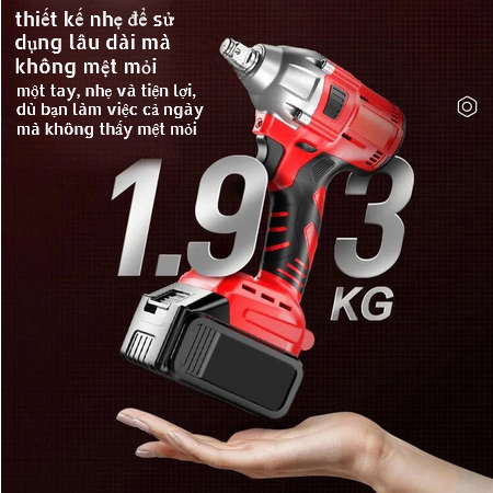 Máy Siết Bulong BOSCH 1599V, đầu 2 trong 1 - Bulong 3 Đèn Led Trợ Sáng - Máy bắn bulong không chổi than