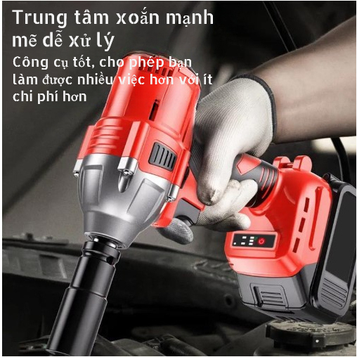 Máy Siết Bulong BOSCH 1599V, đầu 2 trong 1 - Bulong 3 Đèn Led Trợ Sáng - Máy bắn bulong không chổi than